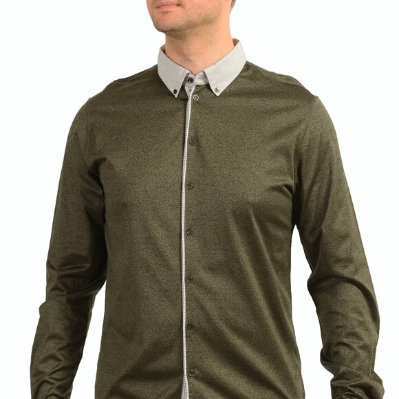 Etro Men's Gray Long Sleeve Button Down Casual Shirt US XL IT 54 - Picture 1 of 6